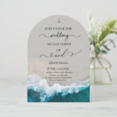 海での結婚式招待状 招待状 (スタンド正面)