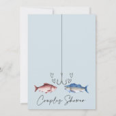 海での魚ふたり減る 結婚前のカップルシャワーのユーモア 招待状 (裏面)