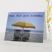 海での1日と同じくらい幸せな誕生日になりますように カード (黄色い花)