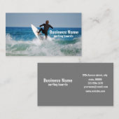 海でサーファー。カスタマイズ可能な名刺 名刺 (正面/裏面)