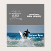 海でサーファー。カスタマイズ可能な名刺 名刺 (外部フラット)