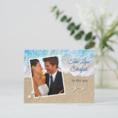 海でヒトデの青い二つ下の写真 ポストカード (スタンド正面)