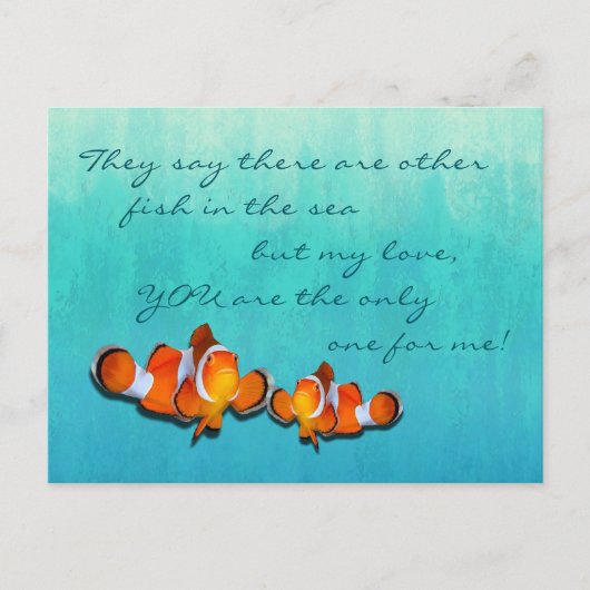 海でピエロを愛する魚 ポストカード (正面)