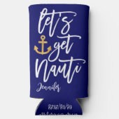 海で最高のバチェロレッテパーティーをしよう スリム缶クーラー (裏面)