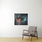 海で波と嵐と戦う帆船 タペストリー (インサイチュ(横))