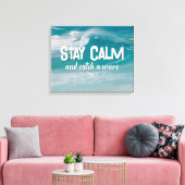 海で波の引用文を受ける キャンバスプリント (インサイチュ (リビング))