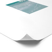 海で波の引用文を受ける ポスター (角)