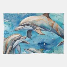 海で泳ぐイルカ