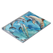 海で泳ぐイルカ ノートブック (左側)