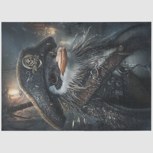 海で海賊ペンギンを切り離す 薄葉紙 (正面)