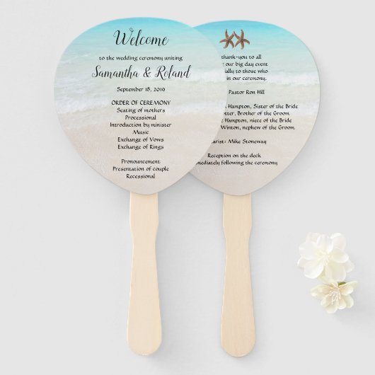 海で結婚のヒトデのファン計画 ハンドファン (正面&裏面)