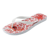 海で赤いカニとロブスター ビーチサンダル (アングル)