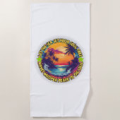 海で魂を解放せよ ビーチタオル (正面)