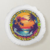 海で魂を解放せよ ラウンドクッション (裏面)