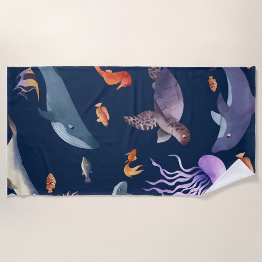 海で ビーチタオル (正面)
