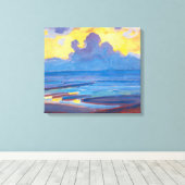 海で |ピートモンドリアン | キャンバスプリント (インサイチュ (ウッドフロア))