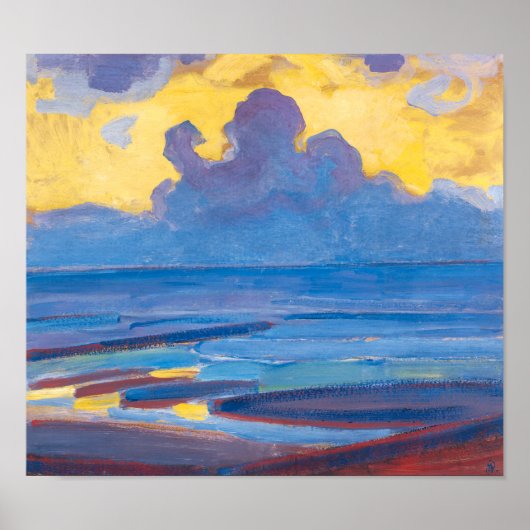 海で |ピートモンドリアン | ポスター (正面)