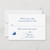 "海で" RSVP/Replyカード 出欠カード (正面)