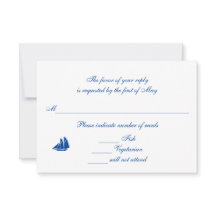 "海で" RSVP/Replyカード