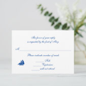 "海で" RSVP/Replyカード 出欠カード (スタンド正面)