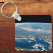 海とキプロス地中海の島の上のほこり キーホルダー (正面)