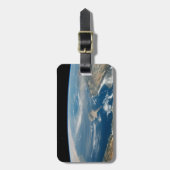 海とキプロス地中海の島の上のほこり ラゲッジタグ (正面縦)