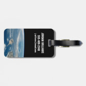 海とキプロス地中海の島の上のほこり ラゲッジタグ (裏面横)