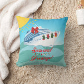 海とグリーツクルーズクリスマス クッション (ブランケット)