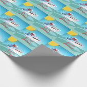 海とグリーツクルーズクリスマス ラッピングペーパー (角)