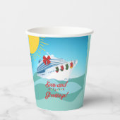海とグリーツクルーズクリスマス 紙コップ (正面)