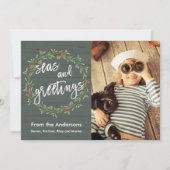 海とグリーティングの航海のクリスマスフォト シーズンカード (正面)