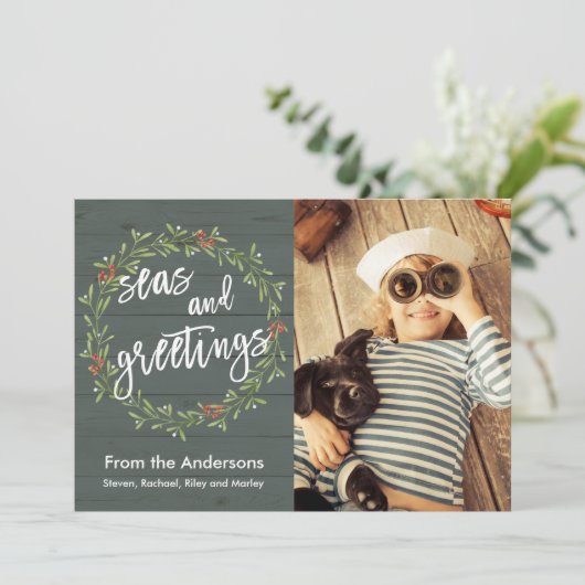 海とグリーティングの航海のクリスマスフォト シーズンカード (スタンド正面)