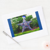 海とグリーティングをあなたに、サニー・フロリダのクリスマスより 長方形シール (封筒)