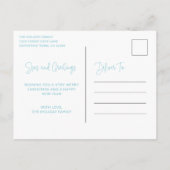 海とグリーティングアクアバケーションフォトクリスマス シーズンポストカード (裏面)