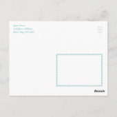 海とグリーティングウォーターカラーピンクフラミンゴ ポストカード (裏面)