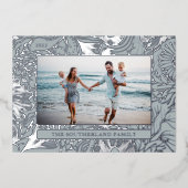 海とグリーティングオーシャンマリンライフ写真 箔シーズンカード (正面)