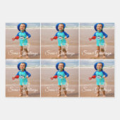 海とグリーティングコスタールブルーコーラル写真 ラッピングペーパーシート (正面)