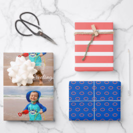 海とグリーティングコスタールブルーコーラル写真 ラッピングペーパーシート