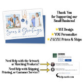 海とグリーティングコースタルウッドホリデーフォト シーズンカード