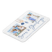 海とグリーティングコースタルウッドホリデーフォト マグネット (左側)