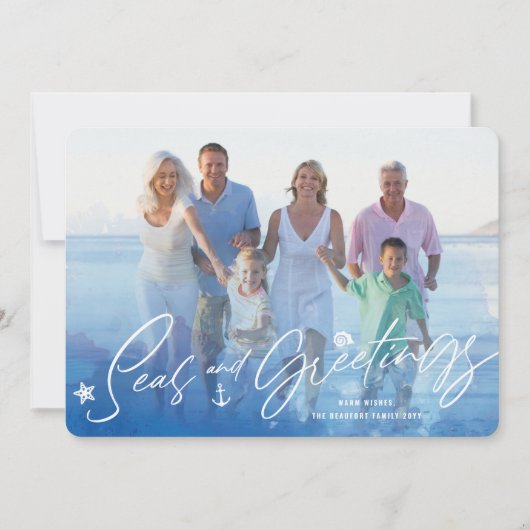 海とグリーティングコースト海水彩写真 シーズンカード (正面)