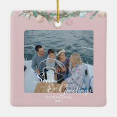 海とグリーティングダスティピンクシーシェル1 – 写真 セラミックオーナメント (裏面)
