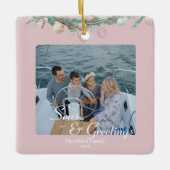 海とグリーティングダスティピンクシーシェル1 – 写真 セラミックオーナメント (正面)
