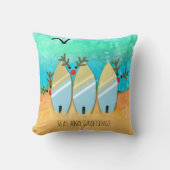 海とグリーティングトインデア沿岸 クッション (正面)