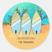 海とグリーティングトインデア沿岸 ラウンドシール (正面)