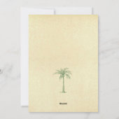 海とグリーティングトロピカルパームツリークリスマス シーズンカード (裏面)