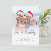 海とグリーティングフォトオーバーレイクリスマス シーズンカード (スタンド正面)