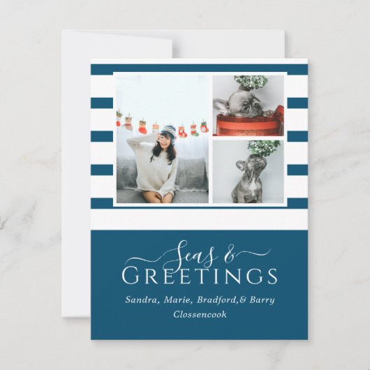 海とグリーティングブルー3写真クリスマス (正面)