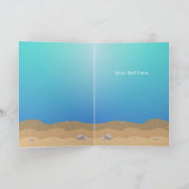 海とグリーティング海クリスマスツリー非写真 シーズンカード (内部)