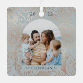 海とグリーティング海海洋ライフアーチフォトフレーム メタルオーナメント (正面)